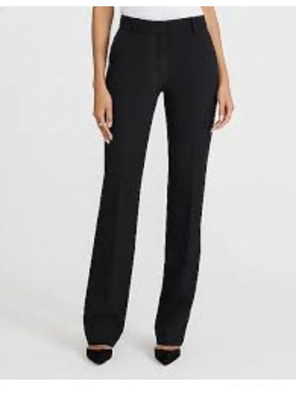 Express Editor Mid Rise Bootcut Black Dress Pants 12
